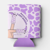 ラストロデオパープル女性のカーボーイブライダルシャワーパーティー 缶クーラー (裏面)