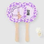 ラストロデオパープル買女性のカーボーイザ花嫁Aドリンク ハンドファン (正面&裏面)