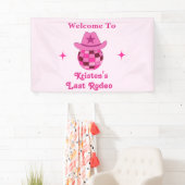 ラストロデオピンクディスコ女性のカーボーイバチェロレッテ歓迎 横断幕 (インサイチュ)
