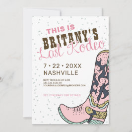 ラストロデオピンクバチェロレッテ招待状 招待状