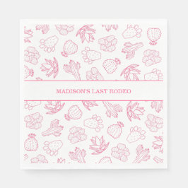 ラストロデオピンクバチェロレッテ紙ナプキン スタンダードランチョンナプキン