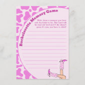 ラストロデオピンク女性のカーボーイバチェロレッテメモリーゲーム エンクロージャーカード (正面)