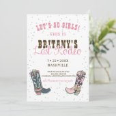 ラストロデオピンク女性のカーボーイバチェロレッテ 招待状 (スタンド正面)