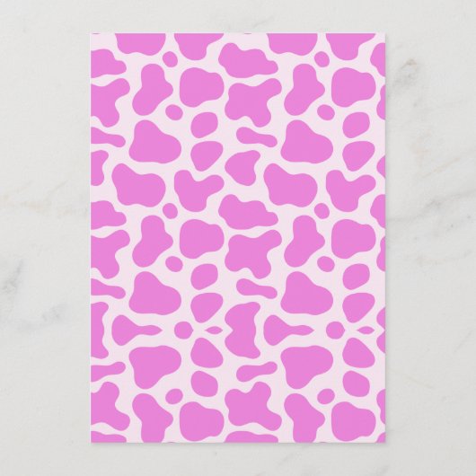 ラストロデオピンク女性のカーボーイブライダルシャワーパーティーゲーム エンクロージャーカード (裏面)