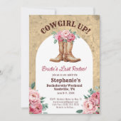 ラストロデオピ素朴ンク女性のカーボーイバチェロレッテ 招待状 (正面)