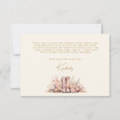 ラストロデオブーツフローラ女性のカーボーイブライダルシャワー サンキューカード (裏面)