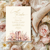 ラストロデオブーツフローラ女性のカーボーイブライダルシャワー 招待状