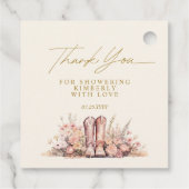 ラストロデオブーツ フローラルカウガール ブライダルシャワー フェイバータグ (裏面)