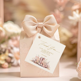 ラストロデオブーツ フローラルカウガール ブライダルシャワー フェイバータグ