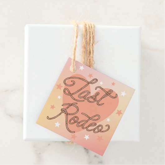 ラストロデオレトロウエスタンスウィートハートブライダルシャワー フェイバータグ (インサイチュ)