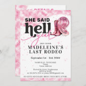 ラストロデオ地獄うん女性のカーボーイバチェロレッテ旅程 招待状 (正面/裏面)