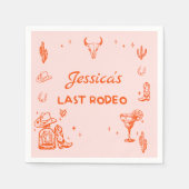 ラストロデオ女性のカーボーイカクテルバチェロレッテ スタンダードカクテルナプキン (正面)