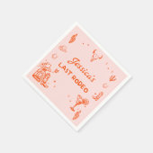 ラストロデオ女性のカーボーイカクテルバチェロレッテ スタンダードカクテルナプキン (角)