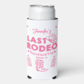 ラストロデオ女性のカーボーイクールバチェロレッテ スリム缶クーラー (Seltzer正面)