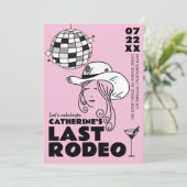 ラストロデオ女性のカーボーイディスコハンドドロードバチェロレッテ 招待状 (スタンド正面)