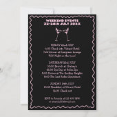 ラストロデオ女性のカーボーイディスコハンドドロードバチェロレッテ 招待状 (裏面)