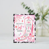 ラストロデオ女性のカーボーイバチェロレッテカウプリントの旅程 招待状 (スタンド正面)