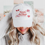 ラストロデオ女性のカーボーイバチェロレッテハット キャップ<br><div class="desc">これはレトロな女性のカーボーイをテーマにしたバチェロレッテ帽子でグルーヴな西洋デザインをフィーチャー。この最後のロードーバチェロレッテがイベントのニーズと個人スタイルに合わせて涼しくなるようにするために、ほとんどの用語とすべての色を編集する。ツールバーの「デザインツールを使って編集」を選択：)</div>