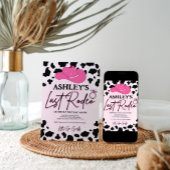 ラストロデオ女性のカーボーイバチェロレッテブライダルシャワー 招待状