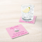 ラストロデオ女性のカーボーイバチェロレッテレッツゴーガールズ スクエアペーパーコースター (インサイチュ)