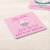 ラストロデオ女性のカーボーイバチェロレッテレッツゴーガールズ スクエアペーパーコースター (アングル)