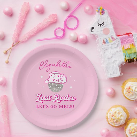 ラストロデオ女性のカーボーイバチェロレッテレッツゴーガールズ ペーパープレート (パーティー)