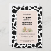 ラストロデオ女性のカーボーイバチェロレッテ週末の日程 招待状 (正面)