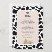 ラストロデオ女性のカーボーイバチェロレッテ週末の日程 招待状 (裏面)