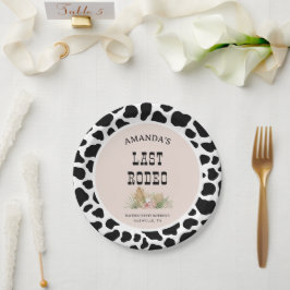 ラストロデオ女性のカーボーイバチェロレッテ週末パーティー ペーパープレート