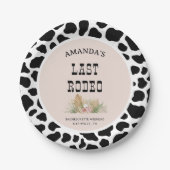 ラストロデオ女性のカーボーイバチェロレッテ週末パーティー ペーパープレート (正面)