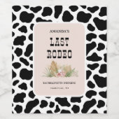 ラストロデオ女性のカーボーイバチェロレッテ週末パーティー ワインラベル (シングルラベル)