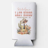 ラストロデオ女性のカーボーイバチェロレッテ週末 スリム缶クーラー (裏面)