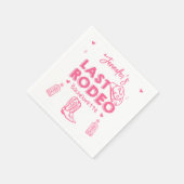 ラストロデオ女性のカーボーイバチェロレッテ スタンダードカクテルナプキン (角)