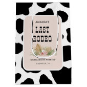 ラストロデオ女性のカーボーイバチェロレッテ ミディアムペーパーバッグ (裏面)