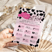 ラストロデオ女性のカーボーイブライダルシャワーバチェロレッテゲーム 招待状