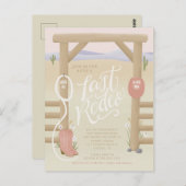 ラストロデオ女性のカーボーイブライダルシャワー/バチェロレッテ ポストカード (正面/裏面)