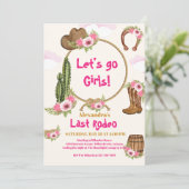 ラストロデオ女性のカーボーイブライダルシャワー 招待状 (スタンド正面)