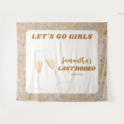 ラストロデオ ウェスタンカウガール ブライズメイドパーティー タペストリー (正面(横))