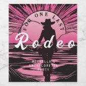 ラストロデオ・バチェロレッテ ワインラベル (シングルラベル)