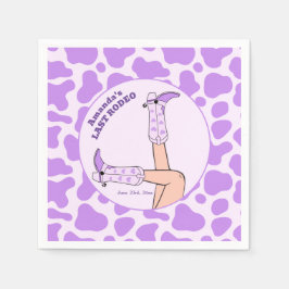 ラストロデオ パープルカウガール ブライダルシャワーパーティー スタンダードカクテルナプキン