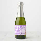 ラストロデオ パープルカウガール ブライダルシャワーパーティー スパークリングワインラベル (正面)
