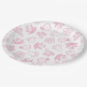 ラストロデオ ピンクのバチェロレッテパーティー ペーパープレート (アングル)