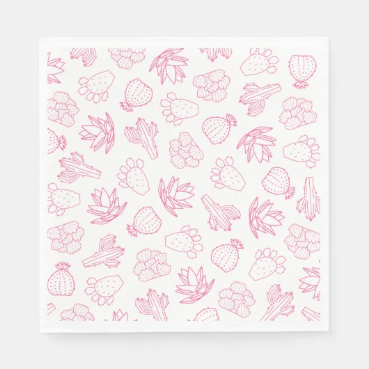 ラストロデオ ピンク ブライズメイドパーティー ペーパーナプキン スタンダードランチョンナプキン (正面)