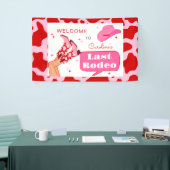ラストロデオ レッド&ピンク ブライズメイドパーティー ウェルカム 横断幕 (トレードショー)