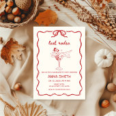 ラストロードハンドドロー女性のカーボーイレッドバチェロレッテ 招待状