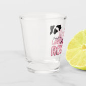 ラストロードバルーンフォントと牛のプリント、カッコいいパーティー ショットグラス (左)