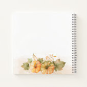 ラスト葉パンプキンベビーシャワーゲストブック ノートブック (裏面)