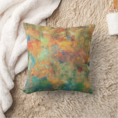 ラスト&アース抽象デザイン クッション (ブランケット)