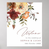 ラスト&オレンジフローラ秋の結婚式へようこそ ポスター (正面)