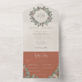 ラスト&グリーンユーカリプタスディナモダンー オールインワン招待状 (内側)